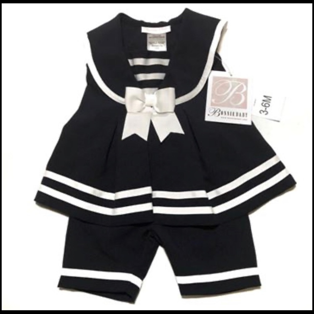 Bonnie baby boutique sailor outfit infant 3-6 mon